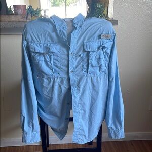 Men blue shirt